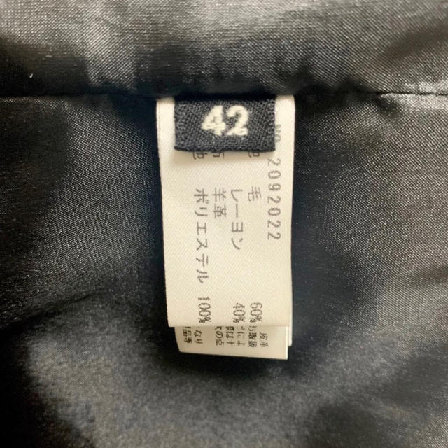 And A(アンドエー)のメルトンライダース　ラムレザー切替 and A メンズのジャケット/アウター(ライダースジャケット)の商品写真