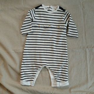 プチバトー(PETIT BATEAU)の【PETIT BATEAU】ロンパース　3m/60(ロンパース)