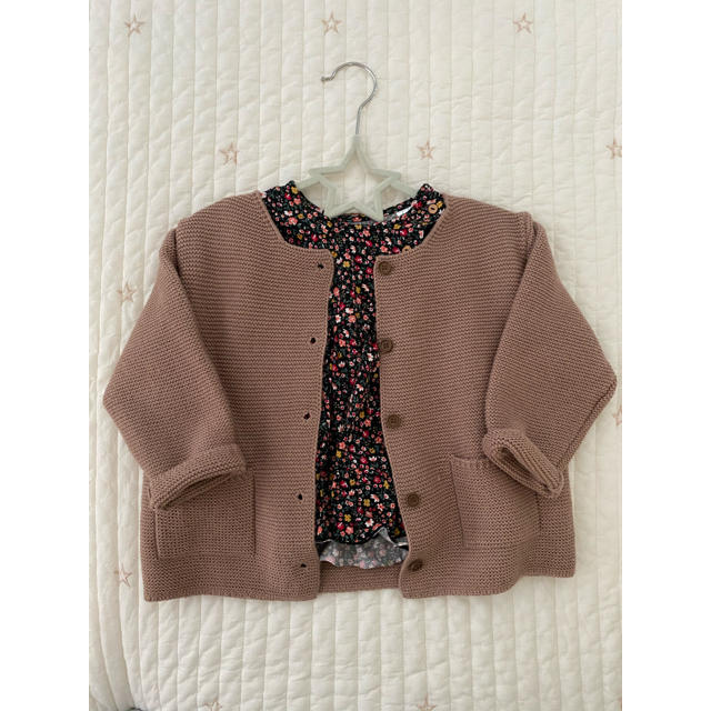 ZARA KIDS(ザラキッズ)のzara baby☆フラワー柄フリルブラウス キッズ/ベビー/マタニティのキッズ服女の子用(90cm~)(ブラウス)の商品写真