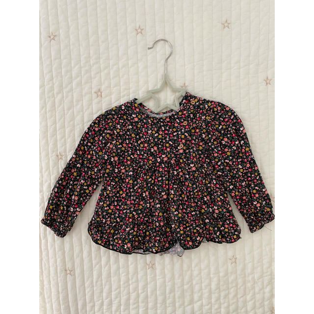 ZARA KIDS(ザラキッズ)のzara baby☆フラワー柄フリルブラウス キッズ/ベビー/マタニティのキッズ服女の子用(90cm~)(ブラウス)の商品写真