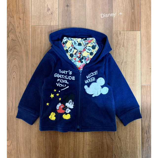 Disney(ディズニー)の【新品】Disney ミッキーマウス襟付きパーカー　80 キッズ/ベビー/マタニティのベビー服(~85cm)(トレーナー)の商品写真