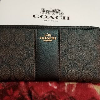 コーチ(COACH)のCOACHコーチ格安新品タグ付きブラウンシンプル長財布(財布)