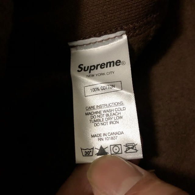 Supreme(シュプリーム)のboxlogo hoodie ブラウン　Lサイズ メンズのトップス(パーカー)の商品写真