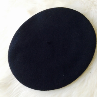 ウィゴー(WEGO)のベレー帽🎨ブラック(ハンチング/ベレー帽)