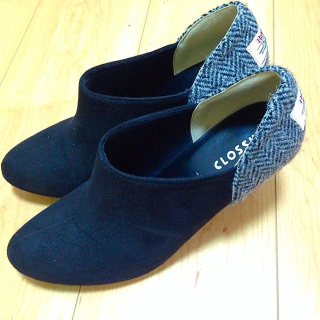 しまむら(シマムラ)のハリスツイード コラボ ブーティ レディースの靴/シューズ(ブーティ)の商品写真