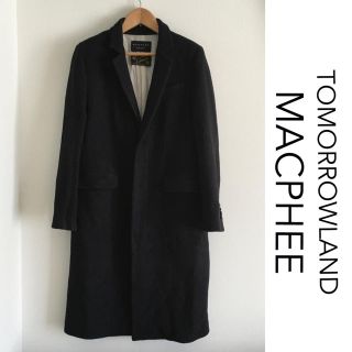 マカフィー(MACPHEE)のMACPHEE マカフィー　ウール　カシミヤ　チェスターコート ネイビー　36(チェスターコート)