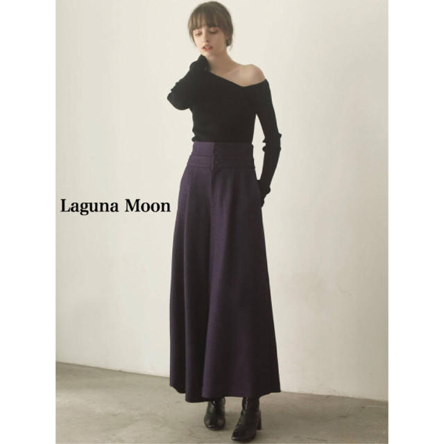 新品 Laguna Moon ラグナムーン  ワイドパンツ S ハイウエストレディース