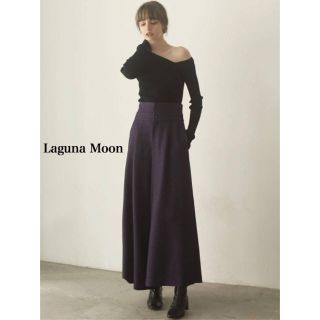 ラグナムーン(LagunaMoon)の新品 Laguna Moon ラグナムーン  ワイドパンツ S ハイウエスト(カジュアルパンツ)