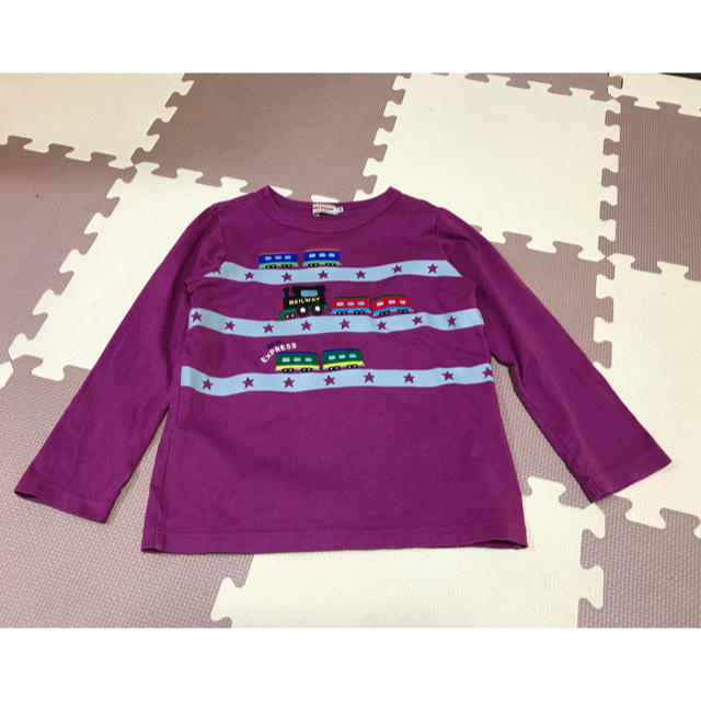 mikihouse(ミキハウス)のミキハウス　120  トレイン長袖Tシャツ　紫 キッズ/ベビー/マタニティのキッズ服男の子用(90cm~)(Tシャツ/カットソー)の商品写真