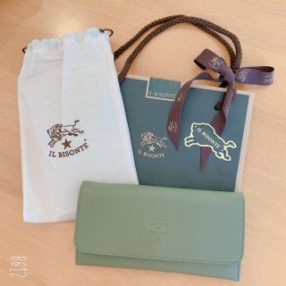 イルビゾンテ(IL BISONTE)のイルビゾンテ 長財布 カーキ グリーン オリーブ(財布)