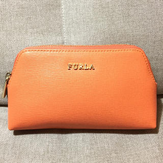 フルラ(Furla)のFURLA フルラ オレンジレザー ミニポーチマルチケース コスメポーチ (ポーチ)