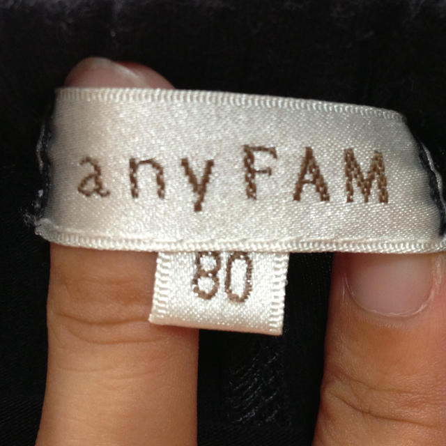 anyFAM(エニィファム)の80サイズ 黒パンツ♡ キッズ/ベビー/マタニティのキッズ服女の子用(90cm~)(その他)の商品写真