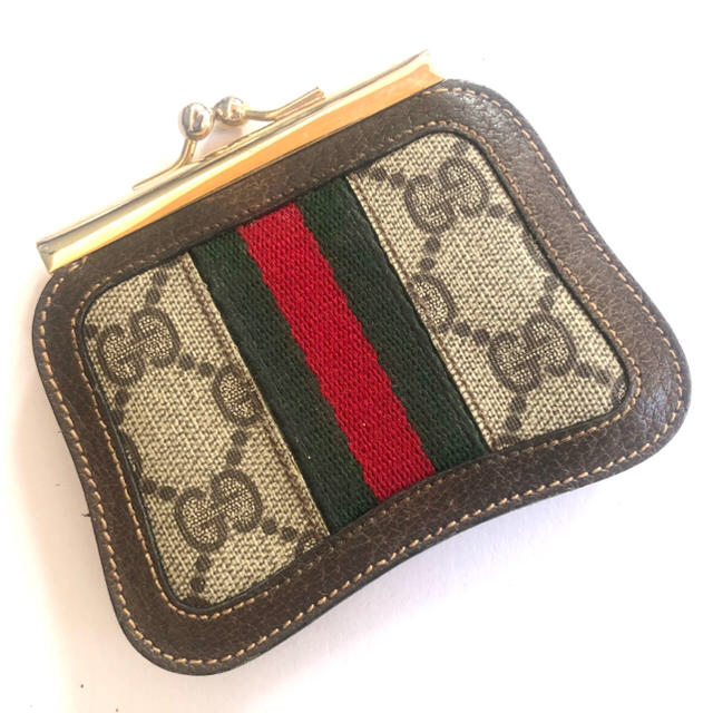 Gucci - 【正規品】オールドグッチ がま口 GUCCI シェリーライン 小銭