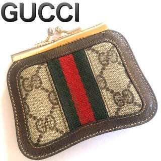 グッチ(Gucci)の【正規品】オールドグッチ　がま口　GUCCI シェリーライン　小銭入れ(コインケース)