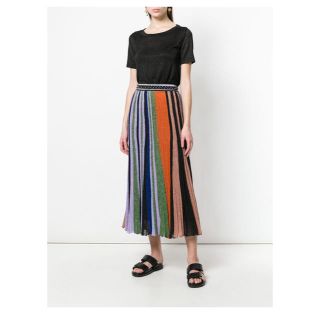 ミッソーニ(MISSONI)のミッソーニ　春夏ラメプリーツスカート(ロングスカート)