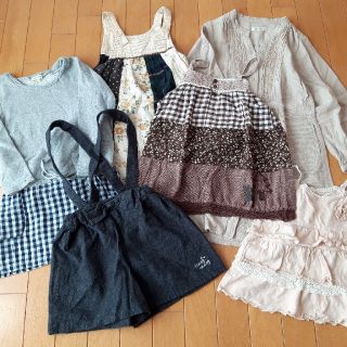 サンカンシオン(3can4on)のナチュラル系子供服　まとめ売り　120~130cm　サンカンシオン　ビケット(ワンピース)