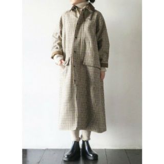 バーブァー(Barbour)のBarbour バブアー バーレー ガンクラブチェック ベージュ(ロングコート)