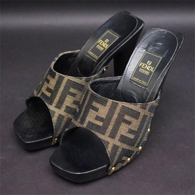 FENDI - フェンディ FENDI ズッカ柄 サンダル 23 キャンパス 37