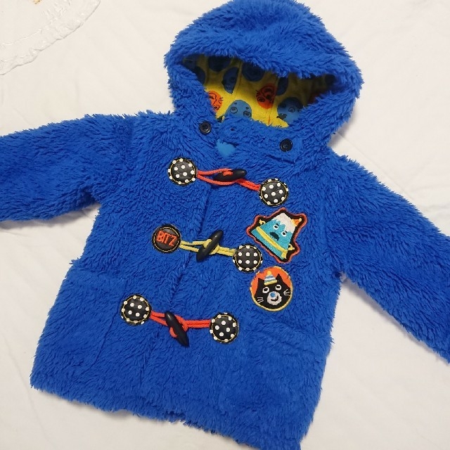 Bit'z(ビッツ)の95 ビッツ ダッフルコート アウター モコモコ  青 キッズ/ベビー/マタニティのキッズ服男の子用(90cm~)(ジャケット/上着)の商品写真