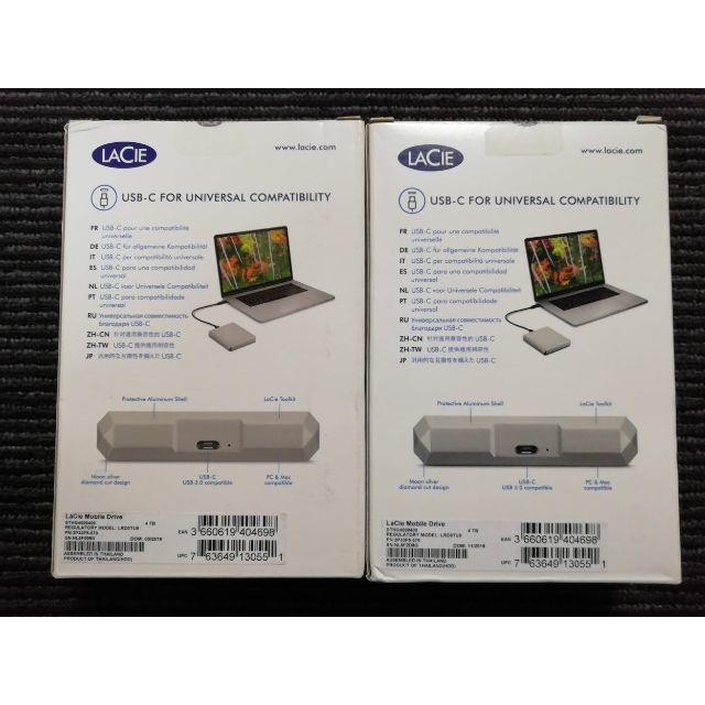 スマホ/家電/カメラ【二個セット】LaCie HDD ポータブルハードディスク STHG400040
