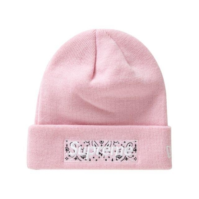 Supreme(シュプリーム)のSupreme Bandana Box Logo Beanie Pink レディースの帽子(ニット帽/ビーニー)の商品写真