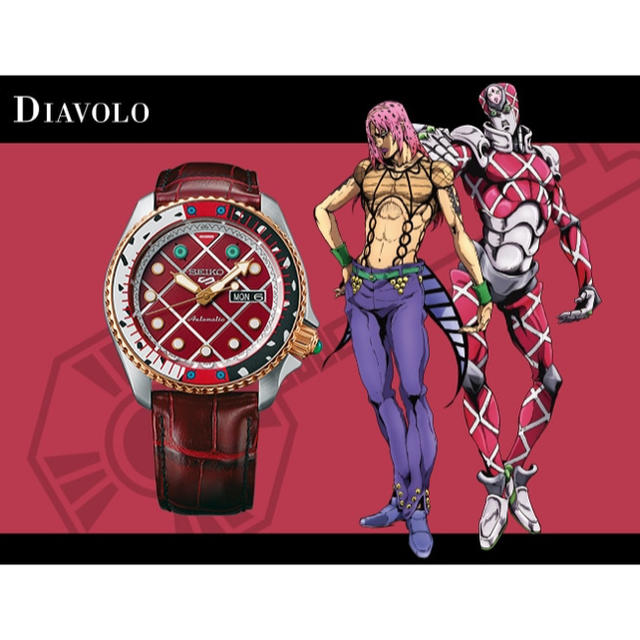 再入荷】 SEIKO 5スポーツ×「ジョジョの奇妙な冒険 セイコー 新品 SBSA034 ディアボロ 腕時計(アナログ) 