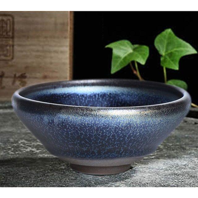 天目 龍鱗紋 天目抹茶碗 灯盞 エンタメ/ホビーの美術品/アンティーク(陶芸)の商品写真