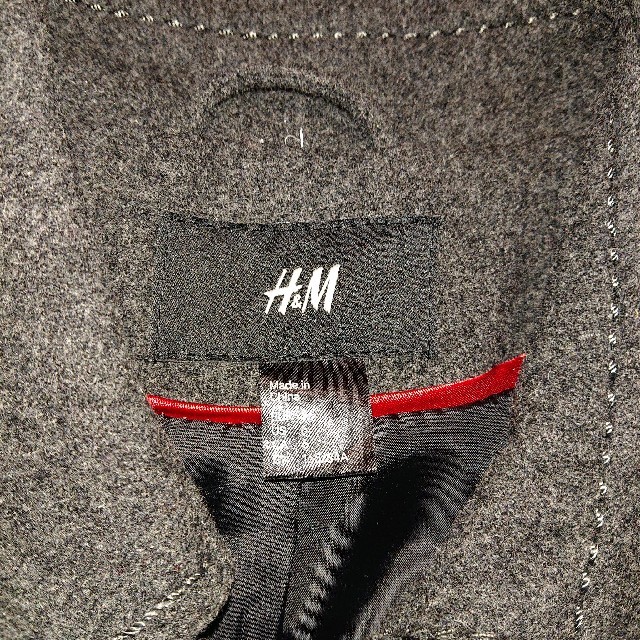 H&M(エイチアンドエム)の(美品) H&M グレー コート レディースのジャケット/アウター(ピーコート)の商品写真