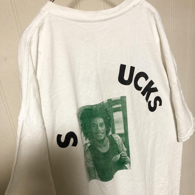 1LDK SELECT(ワンエルディーケーセレクト)のHOTEL DRUGS ボブマーリー SUCKS TEE 白XL 野村訓市 メンズのトップス(Tシャツ/カットソー(半袖/袖なし))の商品写真