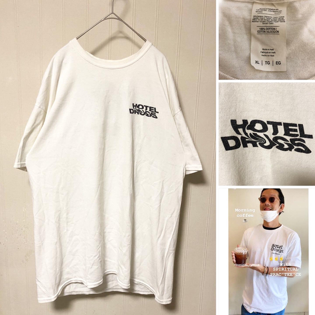 1LDK SELECT(ワンエルディーケーセレクト)のHOTEL DRUGS ボブマーリー SUCKS TEE 白XL 野村訓市 メンズのトップス(Tシャツ/カットソー(半袖/袖なし))の商品写真