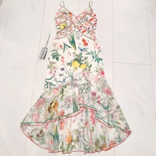 タダシショウジ(TADASHI SHOJI)のTADASHI SHOJI ボタニカル マキシワンピース ロングドレス フラワー(ロングドレス)