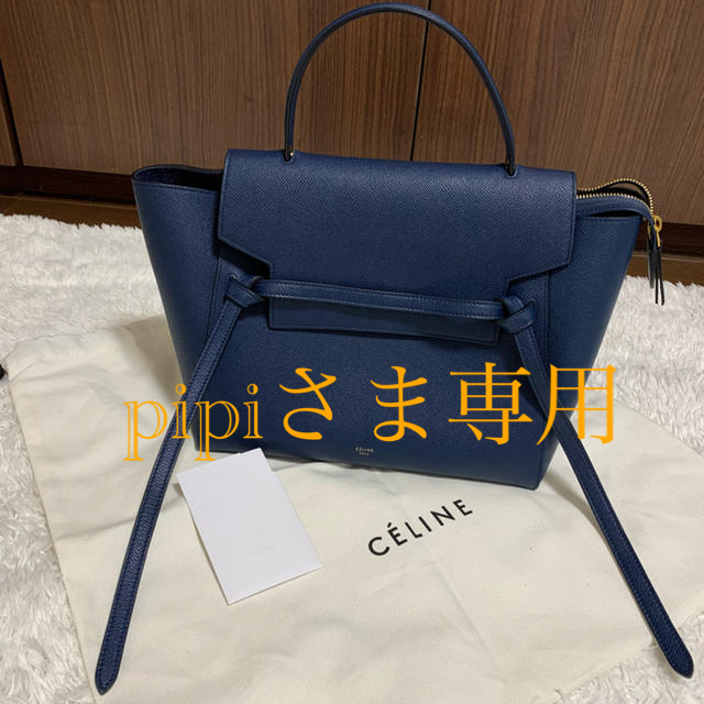 CELINE ベルトバッグ ミニ ネイビー 旧ロゴ | フリマアプリ ラクマ