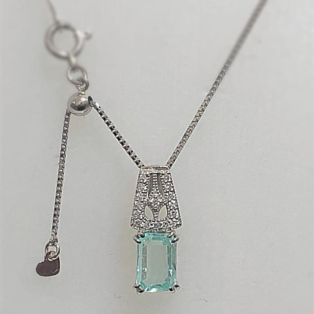 超爆安 PT900 パライバトルマリン0.58ct ネックレス ネックレス