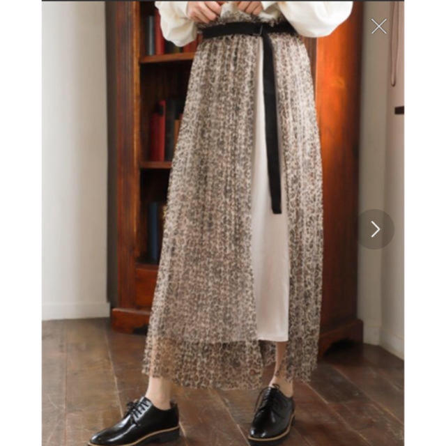 mysty woman(ミスティウーマン)のレオパード　スカート レディースのスカート(ひざ丈スカート)の商品写真