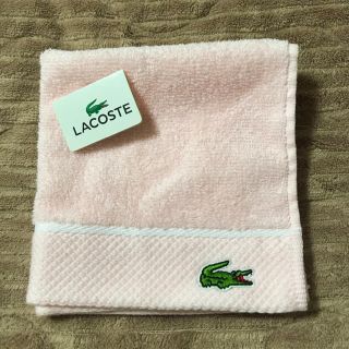 ラコステ(LACOSTE)のLACOSTE タオルハンカチ タグ付き 新品未使用(ハンカチ)