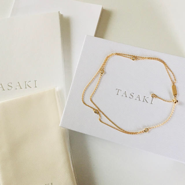 タサキ TASAKI ダイヤモンド ステーション ブレスレット k18