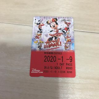 ディズニー(Disney)の1/9日乗車☆ディズニーリゾートライン☆ベリーベリーミニー☆使用済みチケット(キャラクターグッズ)