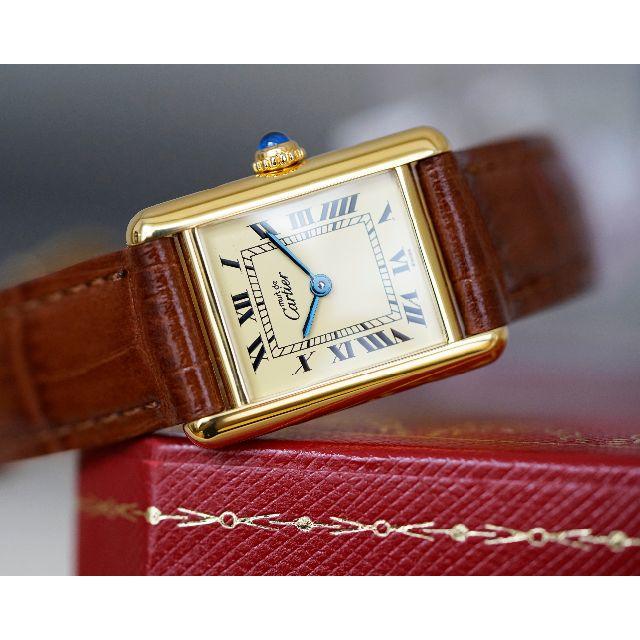 美品 カルティエ マスト タンク アイボリー SM Cartier39CARTIER