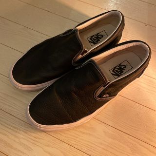 ヴァンズ(VANS)のVANS SLIP ON(レザー) US9 27cm 中古品(スリッポン/モカシン)