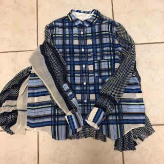 サカイ(sacai)のsacai サカイ バック プリーツ チェック シャツ(シャツ/ブラウス(長袖/七分))