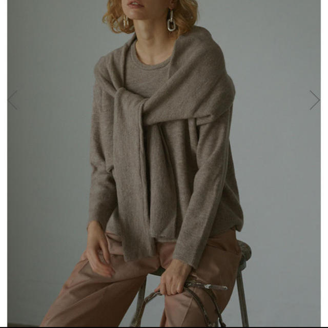 Ameri vintage HUG KNIT 完売ベージュ 1