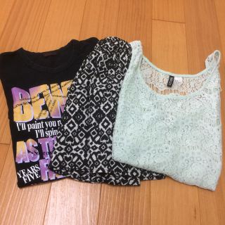 エイチアンドエム(H&M)の3着セット(Tシャツ(半袖/袖なし))