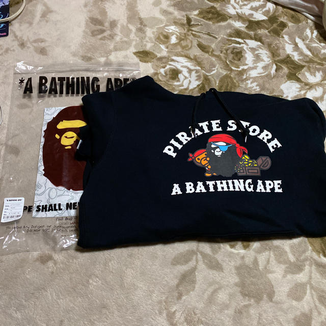 A BATHING APE - APE BAPE pirate store BABY MILO パーカー XLの通販 ...