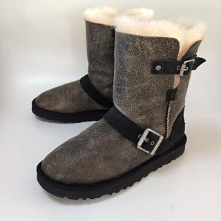 アグ(UGG)のugg ムートンブーツ 23センチ 美品 エンジニアブーツ 防寒 天然皮革(ブーツ)