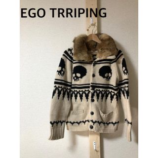 エゴトリッピング(EGO TRIPPING)のEGO TRRIPING BRANCH スカル ラビットファーカウチン(カーディガン)