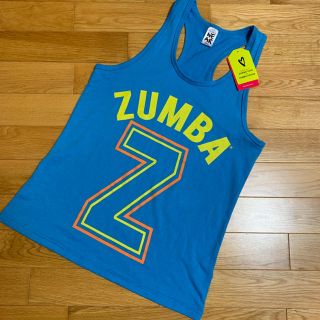 ズンバ(Zumba)のZUMBAウェア　水色　Sサイズ(Tシャツ(半袖/袖なし))