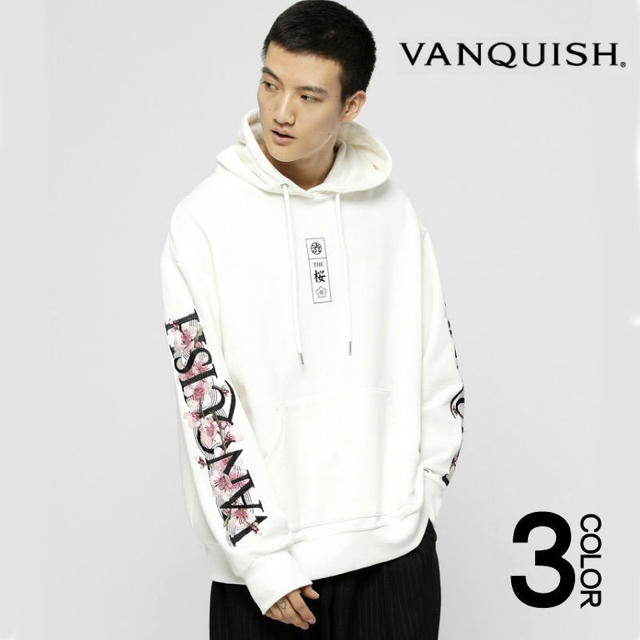 vanquish 桜刺繍　hoodieパーカー