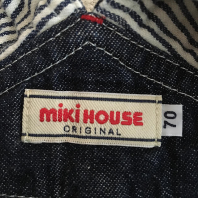 mikihouse(ミキハウス)のミキハウス 新品未使用 サロペット70 キッズ/ベビー/マタニティのベビー服(~85cm)(カバーオール)の商品写真