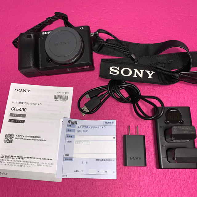sony α6400 ミラーレスカメラ　ボディ　ブラック