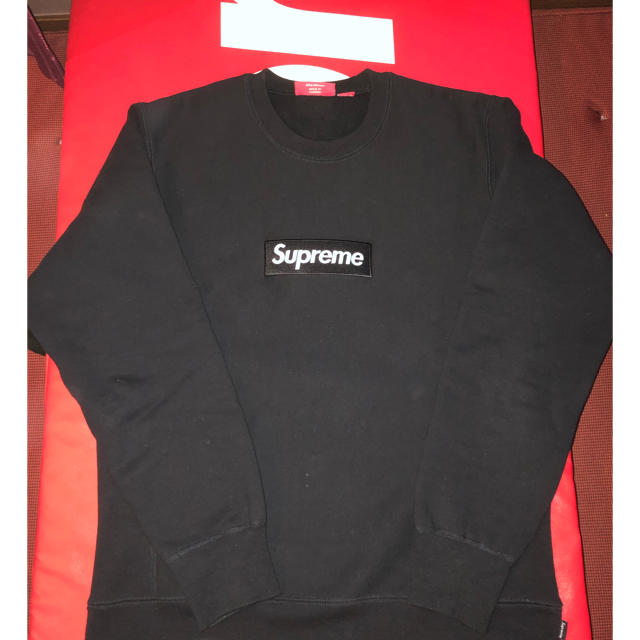 supreme box  logo crewneck 黒 Mサイズ